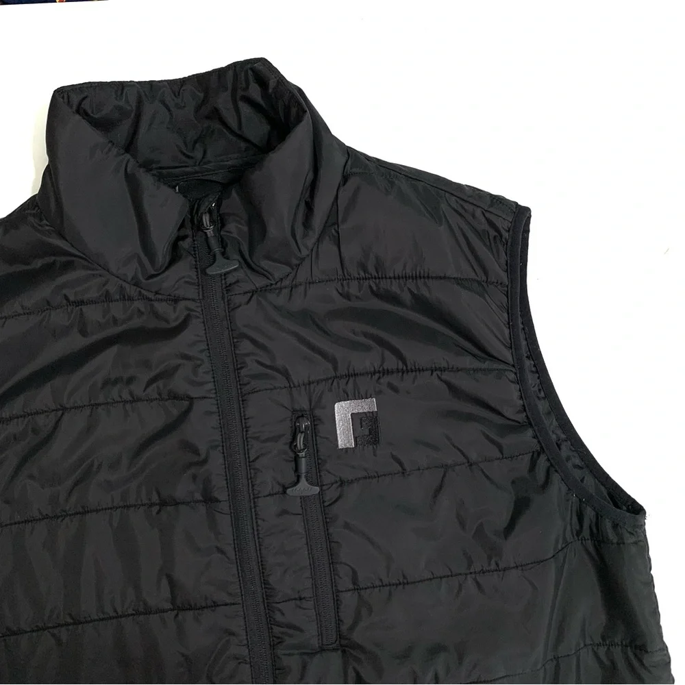 Roger’s Gear Men's Black Quilted Vest Full Front Zip Size XL Outdoors Fishing